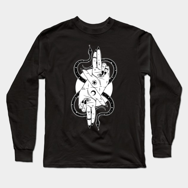 As Above So Below. Devil's hands Long Sleeve T-Shirt by OccultOmaStore